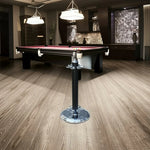 ARIX - Base Round Stable and Finish Chrome with Holder Freestanding 6-Cue Stand, Cue Metal Chrome