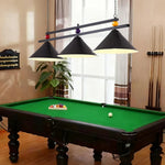 ARIX Pool Light, Heavy-Duty Thick Painted Billiard Iron Rod, Elegant Shades Lighting - and Durable Table Sockets, Iron and E27 with Chain Black