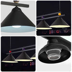 ARIX Pool Light, Heavy-Duty Thick Painted Billiard Iron Rod, Elegant Shades Lighting - and Durable Table Sockets, Iron and E27 with Chain Black