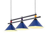 ARIX Pool Table Chain and E27 Iron Light, - Heavy-Duty Durable Billiard with Shades Iron Sockets, Thick Rod, Painted Elegant and Lighting Blue