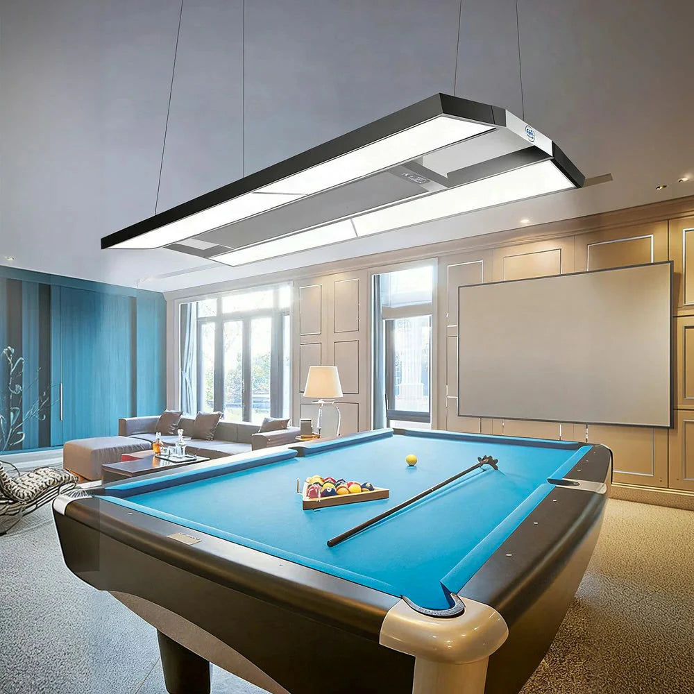 ARIX Pool - Purification, with Body, Iron Panels Remote Control, Table Light, Lighting LED 4-Panel Air 380W Billiard Painted Black