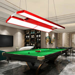 ARIX Pool Painted Remote Panels LED - Billiard Air Light, Lighting with Control, Body, 4-Panel Iron Purification, 380W Table Red