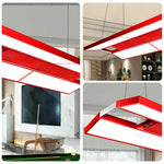 ARIX Pool Painted Remote Panels LED - Billiard Air Light, Lighting with Control, Body, 4-Panel Iron Purification, 380W Table Red