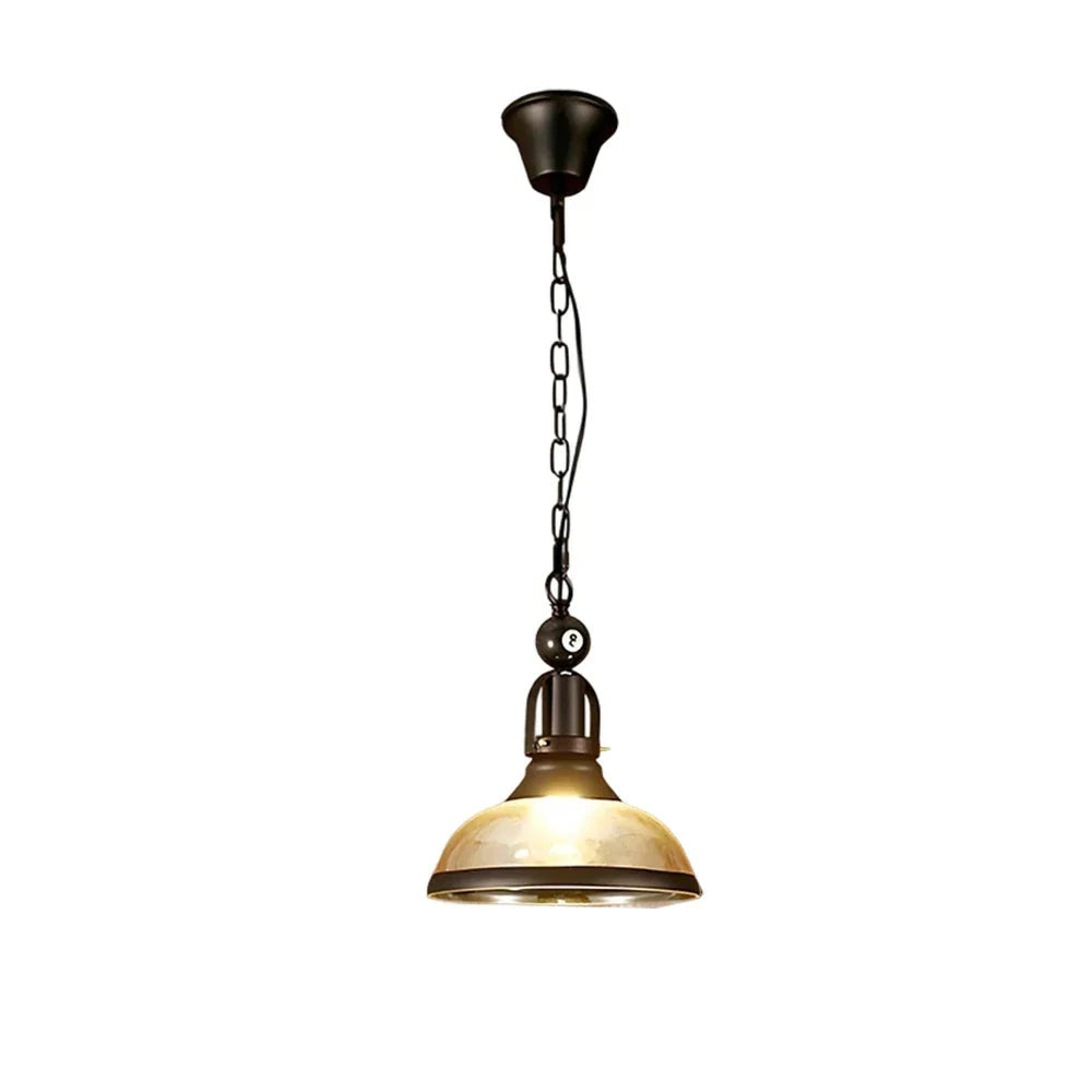 ARIX Pool E27 Room Shade 100cm Billiard Light, Single Adjustable Socket, Durable Chain, with Frame, Iron Table Glass Lighting
