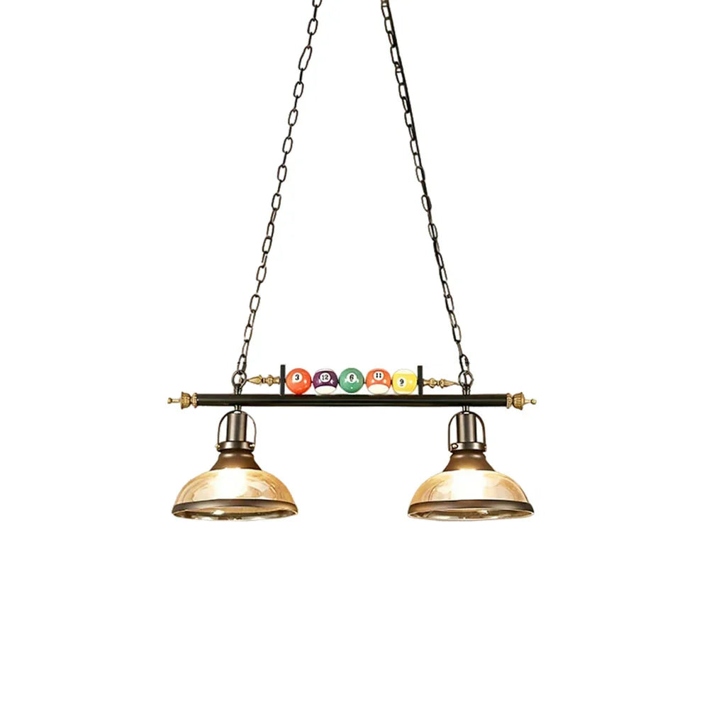 ARIX Pool 100cm Glass Room Chain, Light, Iron Durable Socket, Table Frame, Adjustable with Billiard Double E27 Shades Lighting