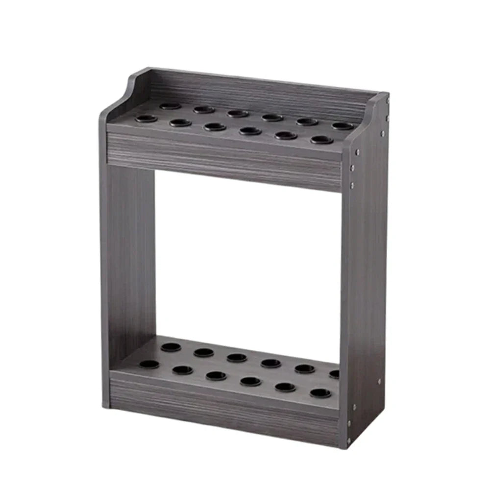 ARIX 12-Hole Wooden Cue Rack Wall-Mounted Durable Lacquered Finish Space-Saving Design for Billiard Sticks