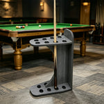 ARIX 8-Hole Wooden Cue Rack Wall-Mounted Durable Lacquered Finish Space-Saving Design for Billiard Sticks