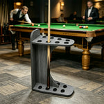 ARIX 8-Hole Wooden Cue Rack Wall-Mounted Durable Lacquered Finish Space-Saving Design for Billiard Sticks
