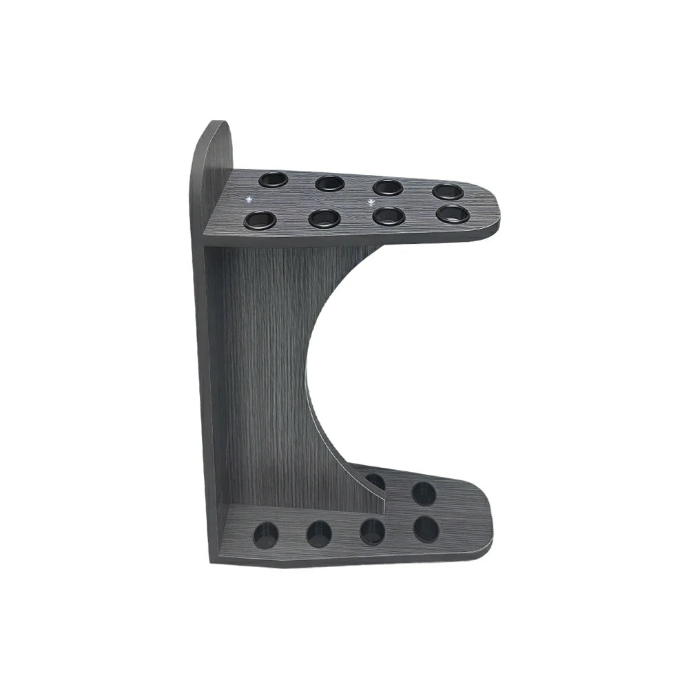 ARIX 8-Hole Wooden Cue Rack Wall-Mounted Durable Lacquered Finish Space-Saving Design for Billiard Sticks