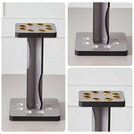 ARIX 8-Hole Acrylic Cue Rack Wall-Mounted Stable Design with Non-Slip Base Smooth Protective Edges Grey