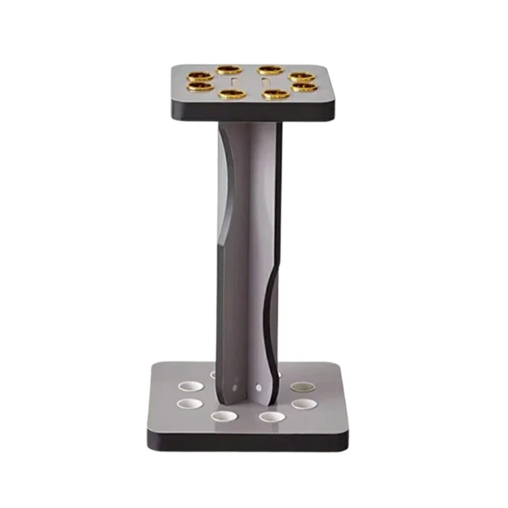 ARIX 8-Hole Acrylic Cue Rack Wall-Mounted Stable Design with Non-Slip Base Smooth Protective Edges Grey