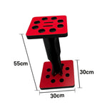 ARIX 8-Hole Acrylic Cue Rack Wall-Mounted Stable Design with Non-Slip Base Smooth Protective Edges Red