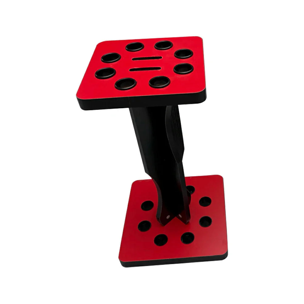 ARIX 8-Hole Acrylic Cue Rack Wall-Mounted Stable Design with Non-Slip Base Smooth Protective Edges Red