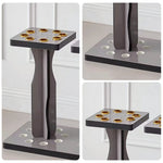 ARIX 16-Hole Acrylic Cue Rack Wall-Mounted Stable Design with Non-Slip Base Smooth Protective Edges Grey