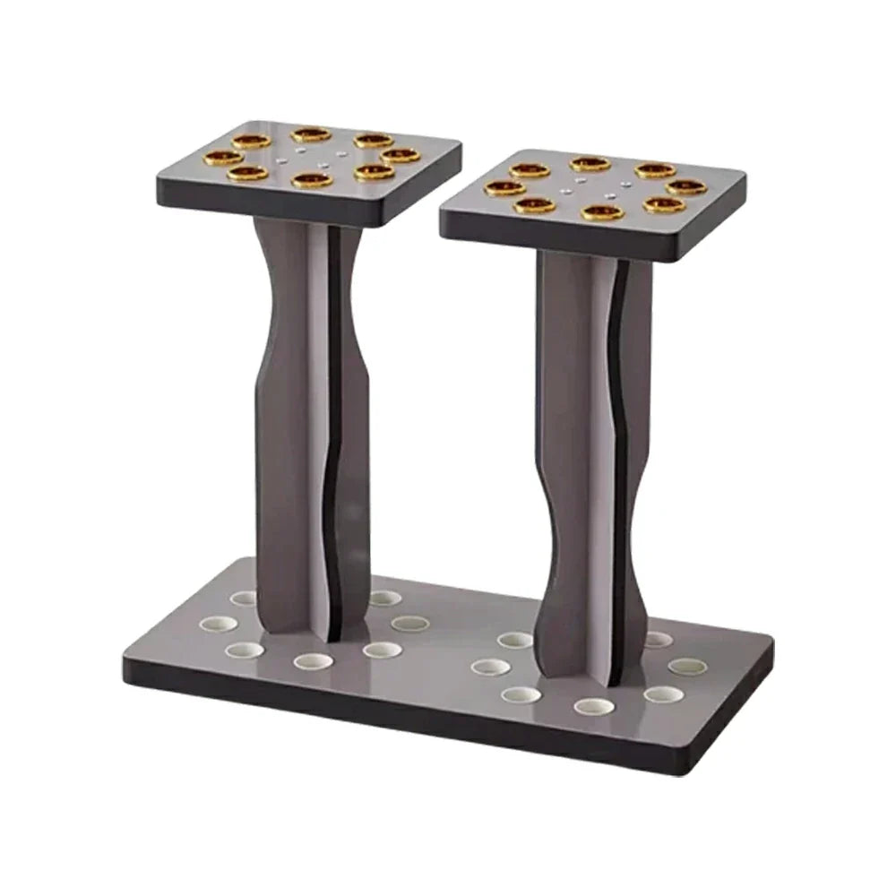 ARIX 16-Hole Acrylic Cue Rack Wall-Mounted Stable Design with Non-Slip Base Smooth Protective Edges Grey