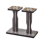 ARIX 16-Hole Acrylic Cue Rack Wall-Mounted Stable Design with Non-Slip Base Smooth Protective Edges Grey
