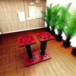 ARIX 16-Hole Acrylic Cue Rack Wall-Mounted Stable Design with Non-Slip Base Smooth Protective Edges Red