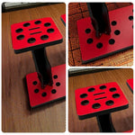 ARIX 16-Hole Acrylic Cue Rack Wall-Mounted Stable Design with Non-Slip Base Smooth Protective Edges Red