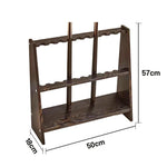 ARIX 10-Hole Acrylic Cue Rack Wall-Mounted Stable Design with Non-Slip Base Smooth Protective Edges Coffee