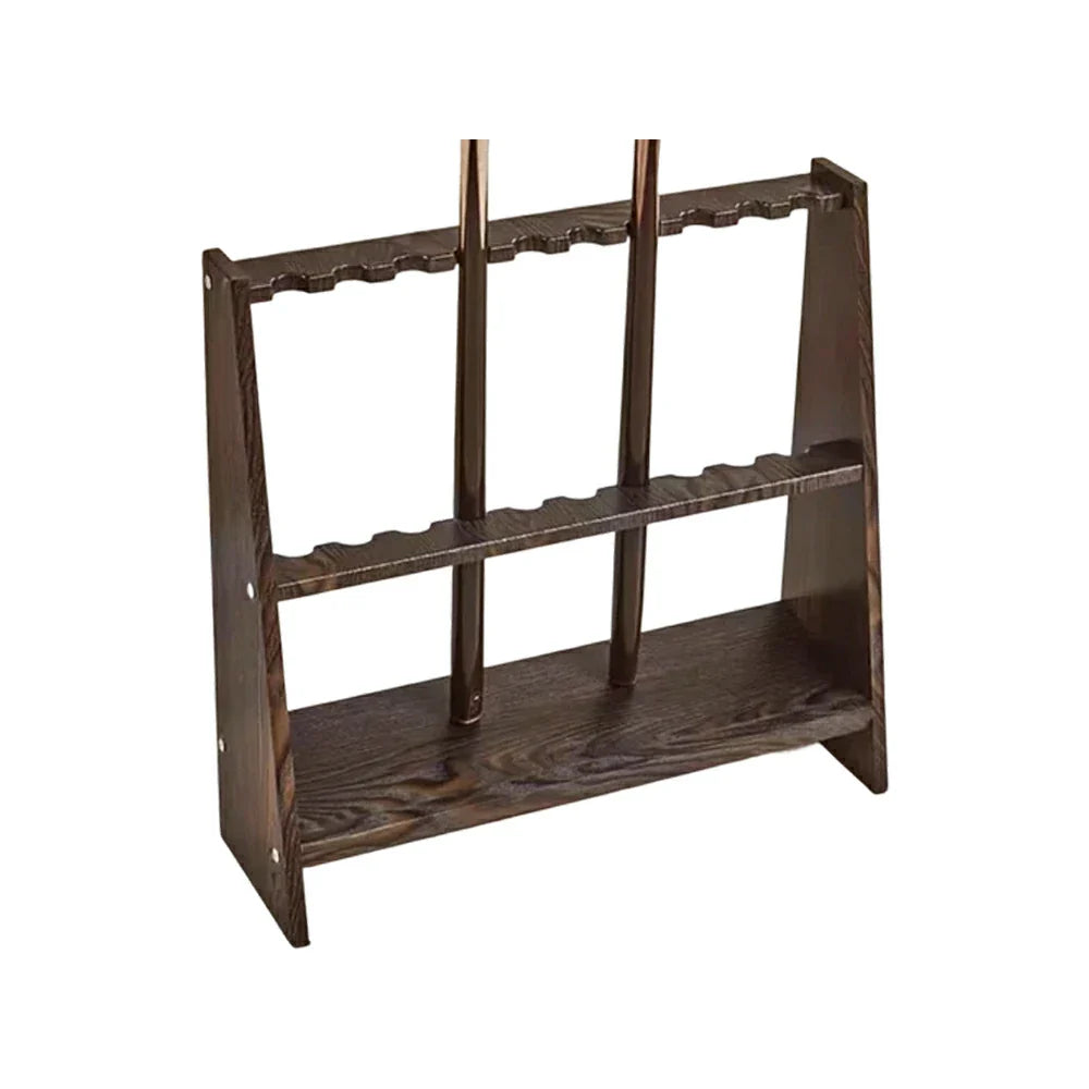 ARIX 10-Hole Acrylic Cue Rack Wall-Mounted Stable Design with Non-Slip Base Smooth Protective Edges Coffee