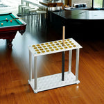 ARIX 36-Hole Acrylic Cue Rack Floor-Standing Stable Design with Non-Slip Base Smooth Protective Edges White