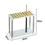 ARIX 36-Hole Acrylic Cue Rack Floor-Standing Stable Design with Non-Slip Base Smooth Protective Edges White