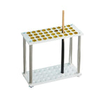 ARIX 36-Hole Acrylic Cue Rack Floor-Standing Stable Design with Non-Slip Base Smooth Protective Edges White