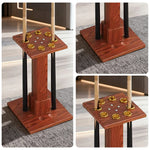 ARIX 8-Hole Acrylic Cue Rack Free-Standing Stable Design with Non-Slip Base Smooth Protective Edges Walnut