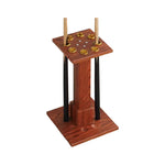 ARIX 8-Hole Acrylic Cue Rack Free-Standing Stable Design with Non-Slip Base Smooth Protective Edges Walnut