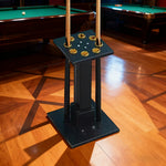 ARIX 8-Hole Acrylic Cue Rack Free-Standing Stable Design with Non-Slip Base Smooth Protective Edges Black
