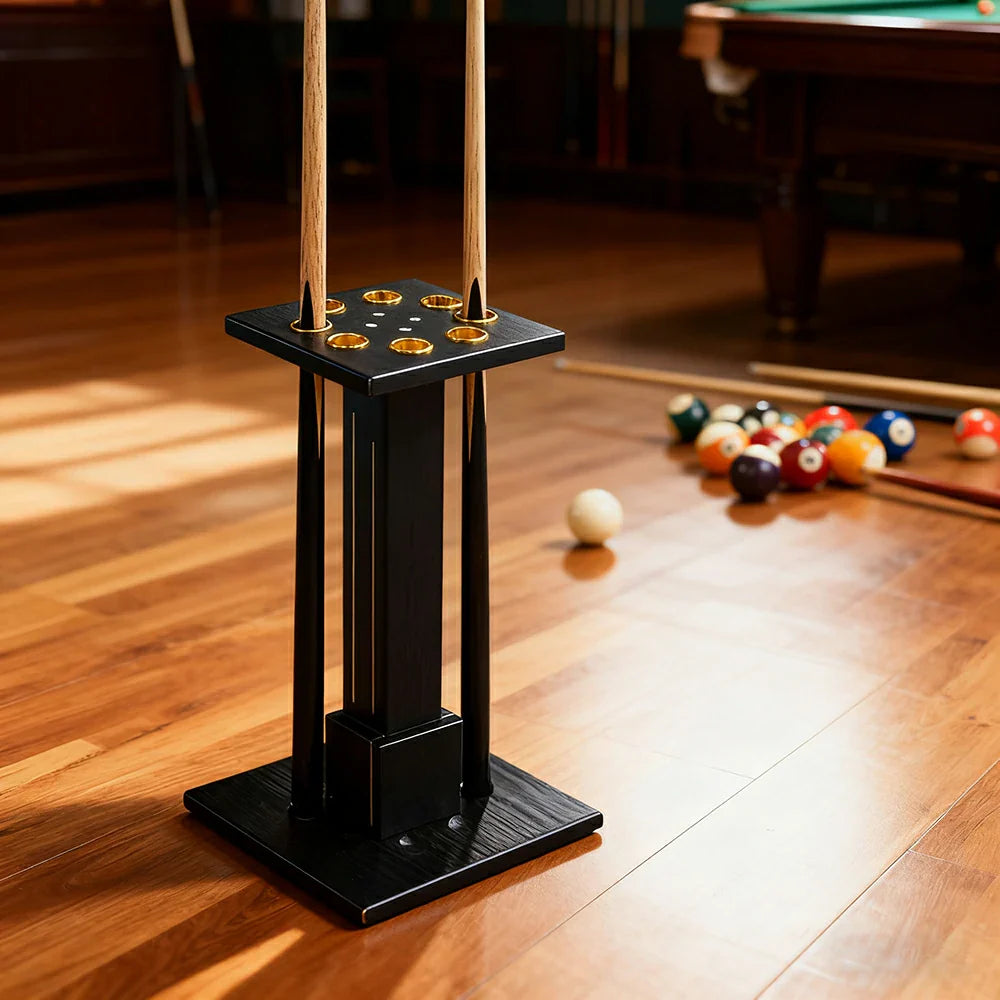 ARIX 8-Hole Acrylic Cue Rack Free-Standing Stable Design with Non-Slip Base Smooth Protective Edges Black