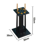 ARIX 8-Hole Acrylic Cue Rack Free-Standing Stable Design with Non-Slip Base Smooth Protective Edges Black