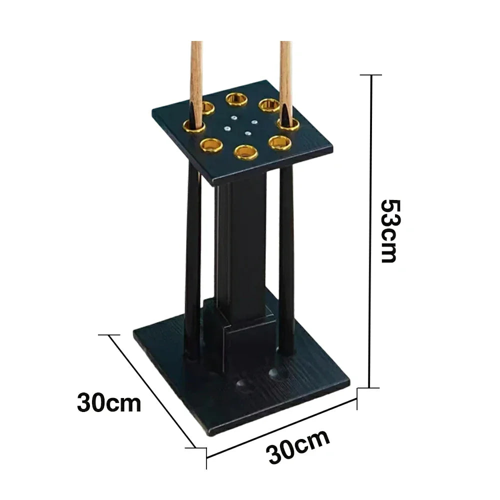 ARIX 8-Hole Acrylic Cue Rack Free-Standing Stable Design with Non-Slip Base Smooth Protective Edges Black