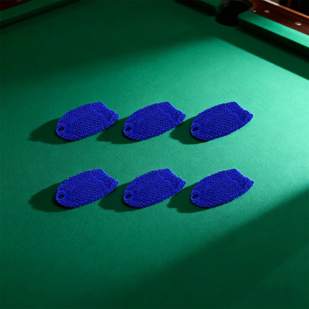 ARIX - 6-Pack Set Replacement Cotton-Nylon Thick Nets, Pocket Billiard Deluxe Blue
