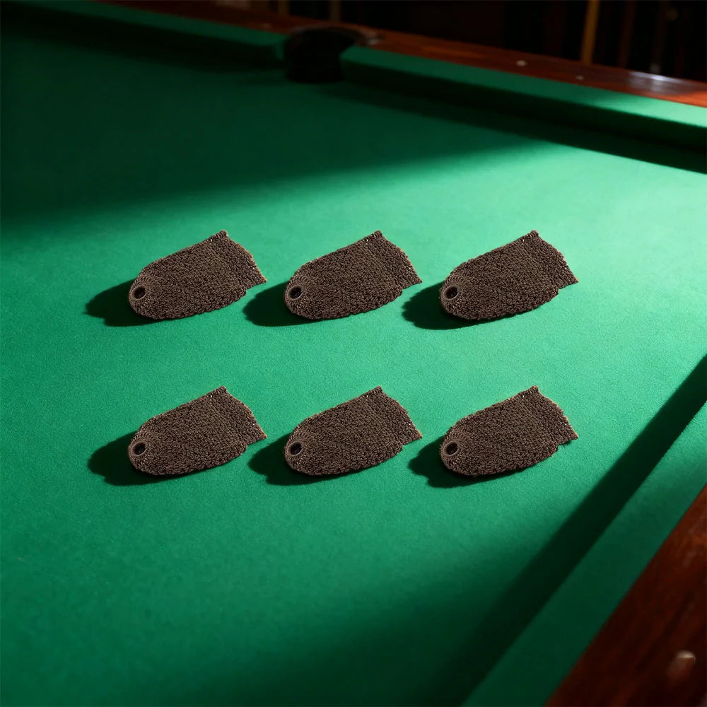 ARIX - 6-Pack Set Replacement Cotton-Nylon Thick Nets, Pocket Billiard Deluxe Brown