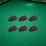ARIX - 6-Pack Set Replacement Cotton-Nylon Thick Nets, Pocket Billiard Deluxe Brown