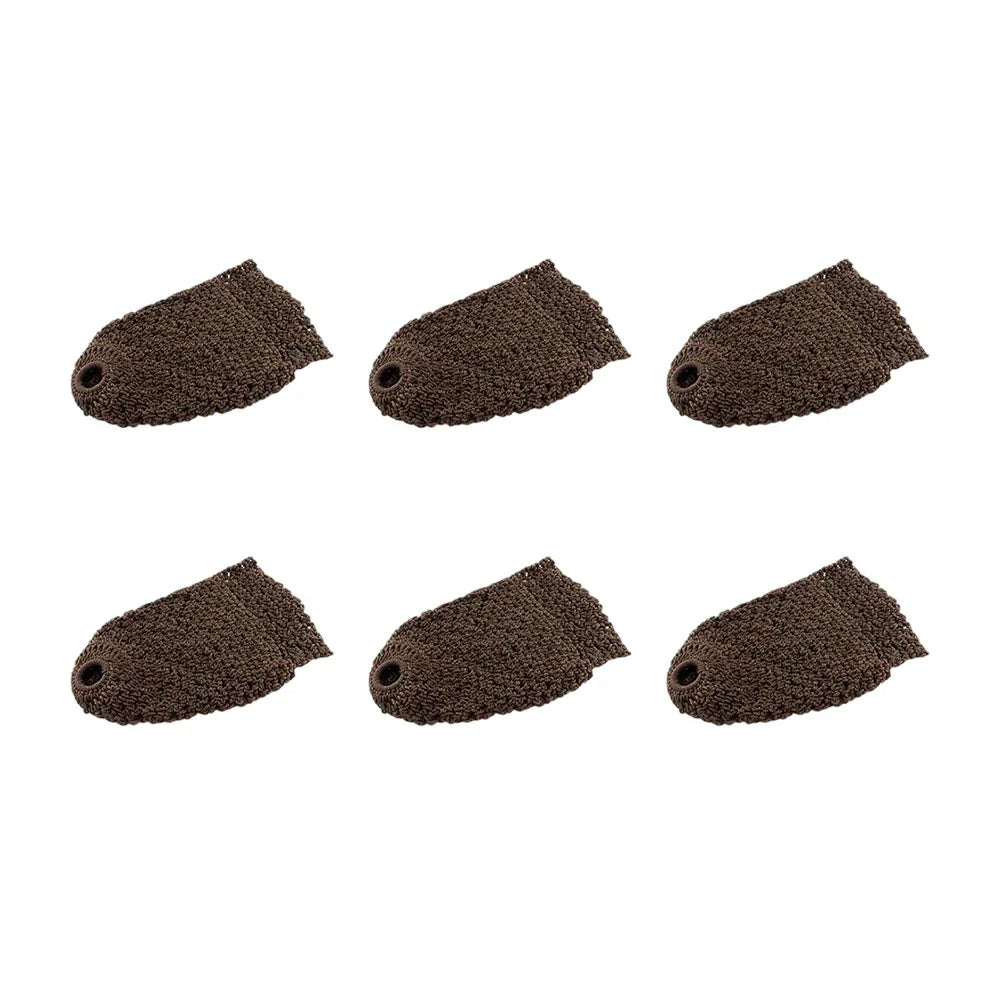 ARIX - 6-Pack Set Replacement Cotton-Nylon Thick Nets, Pocket Billiard Deluxe Brown