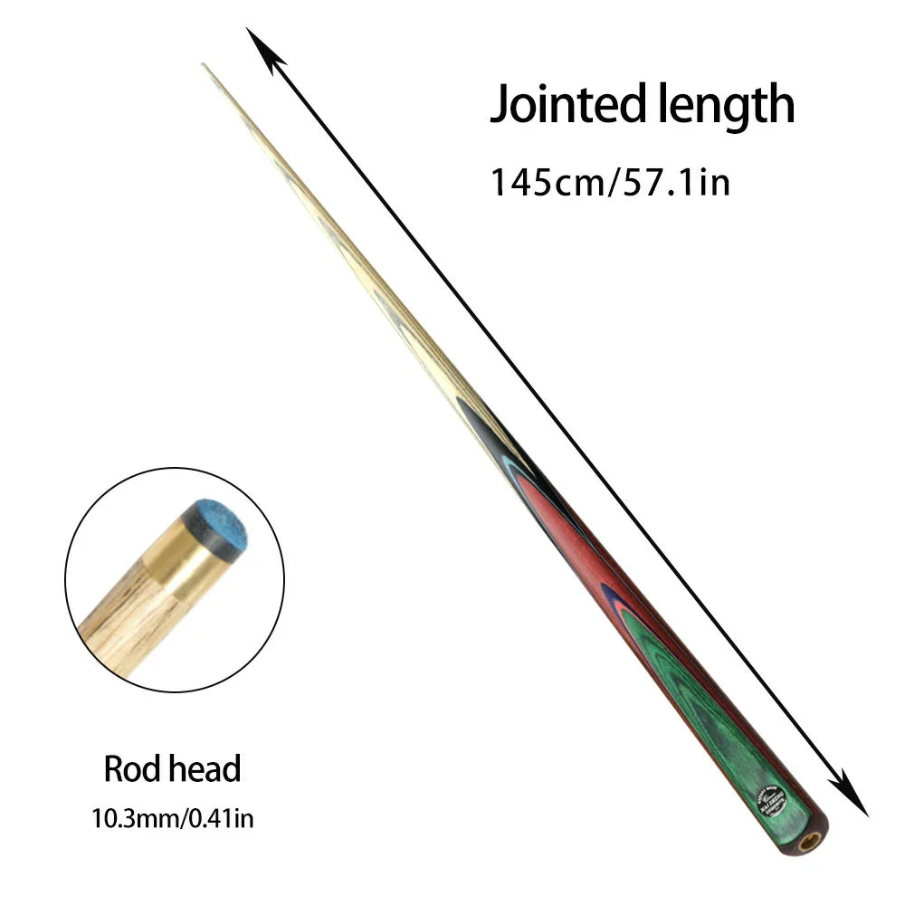 ARIX Billiard Vitae Ash Tip, 1/2 North - Splice Lignum Butt American 10.3mm Ebony Split, Cue Shaft, 145cm