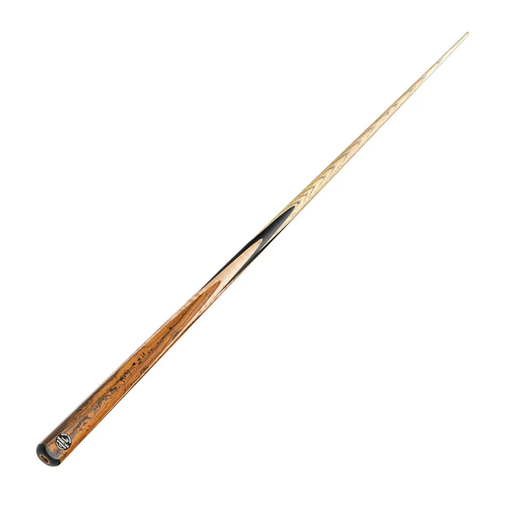 ARIX Billiard 1/2 Tip, Maple Tiger Ash Shaft, 10.3mm Butt Cue Ebony Split, - Leather 4-Splice 145cm