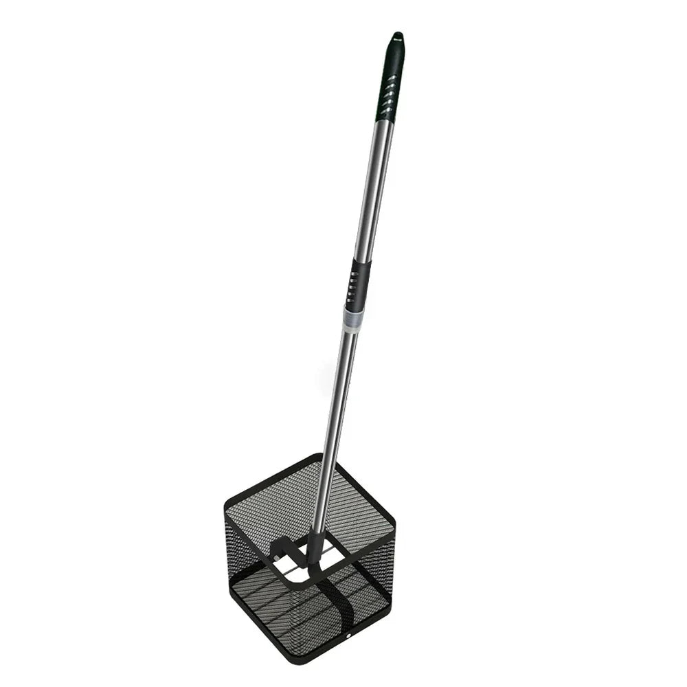 ARIX Ball Collector Adjustable Height Stainless Steel Frame 180-Degree Angle Design - Large Capacity and Durable Net - Black