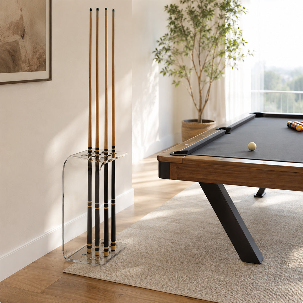 ARIX Pool Cue Stand Luxury Minimalist Multi-Cue Storage Rack for Home, Club & Entertainment Room - White