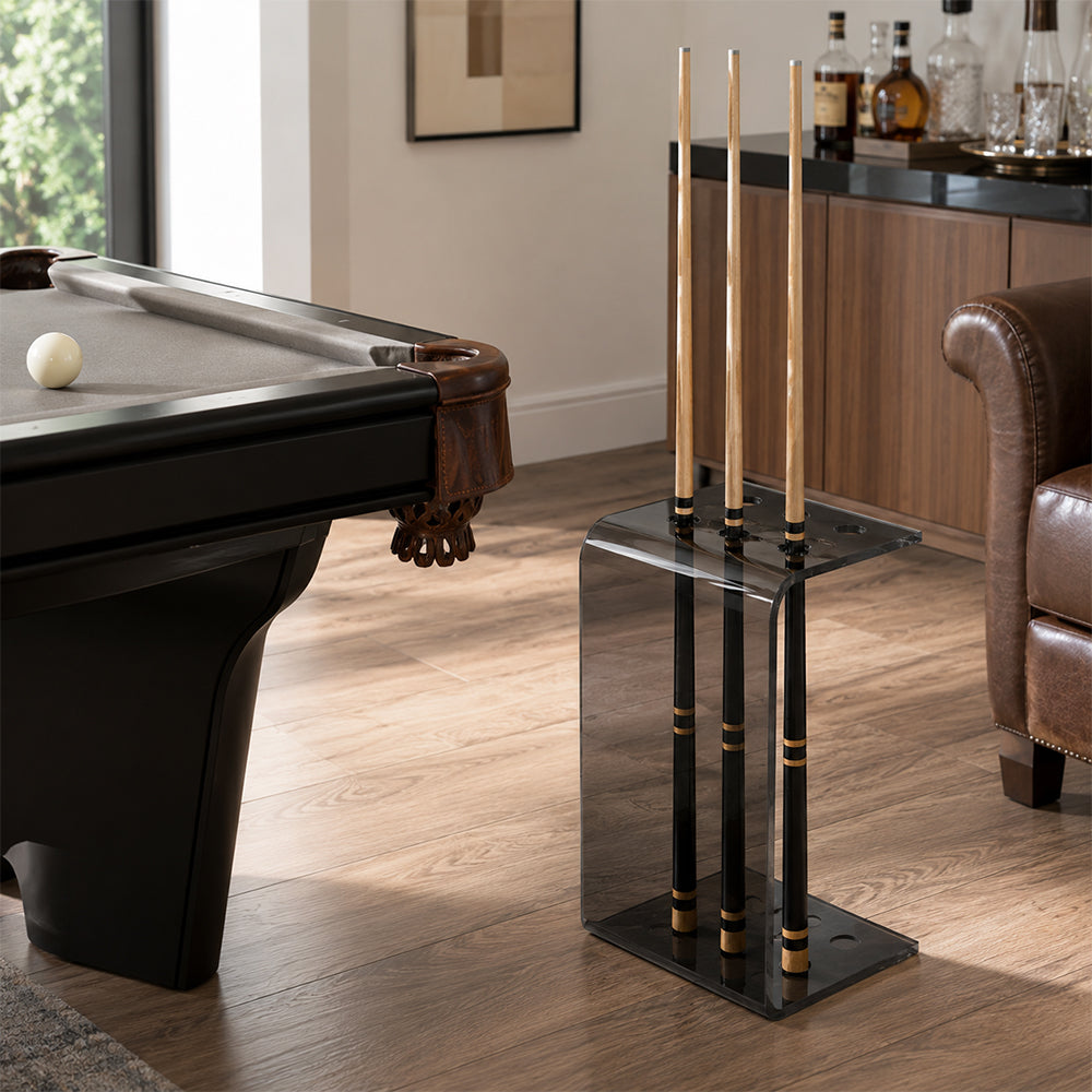 ARIX Pool Cue Stand Luxury Minimalist Multi-Cue Storage Rack for Home, Club & Entertainment Room - Grey