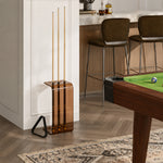 ARIX Pool Cue Stand Luxury Minimalist Multi-Cue Storage Rack for Home, Club & Entertainment Room - Brown