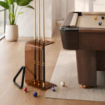 ARIX Pool Cue Stand Luxury Minimalist Multi-Cue Storage Rack for Home, Club & Entertainment Room - Brown