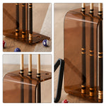 ARIX Pool Cue Stand Luxury Minimalist Multi-Cue Storage Rack for Home, Club & Entertainment Room - Brown