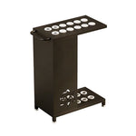 ARIX 12-Hole Billiard Cue Rack Thickened Metal Multi-Cue Storage with Accessory Holder for Game Room & Bar - Black