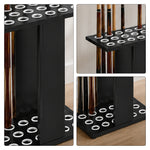 ARIX 18-Hole Billiard Cue Rack Thickened Metal Multi-Cue Storage with Accessory Holder for Game Room & Bar - Black