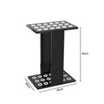 ARIX 18-Hole Billiard Cue Rack Thickened Metal Multi-Cue Storage with Accessory Holder for Game Room & Bar - Black