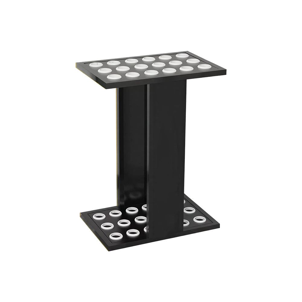 ARIX 18-Hole Billiard Cue Rack Thickened Metal Multi-Cue Storage with Accessory Holder for Game Room & Bar - Black