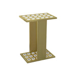 ARIX 18-Hole Billiard Cue Rack Thickened Metal Multi-Cue Storage with Accessory Holder for Game Room & Bar - Gold